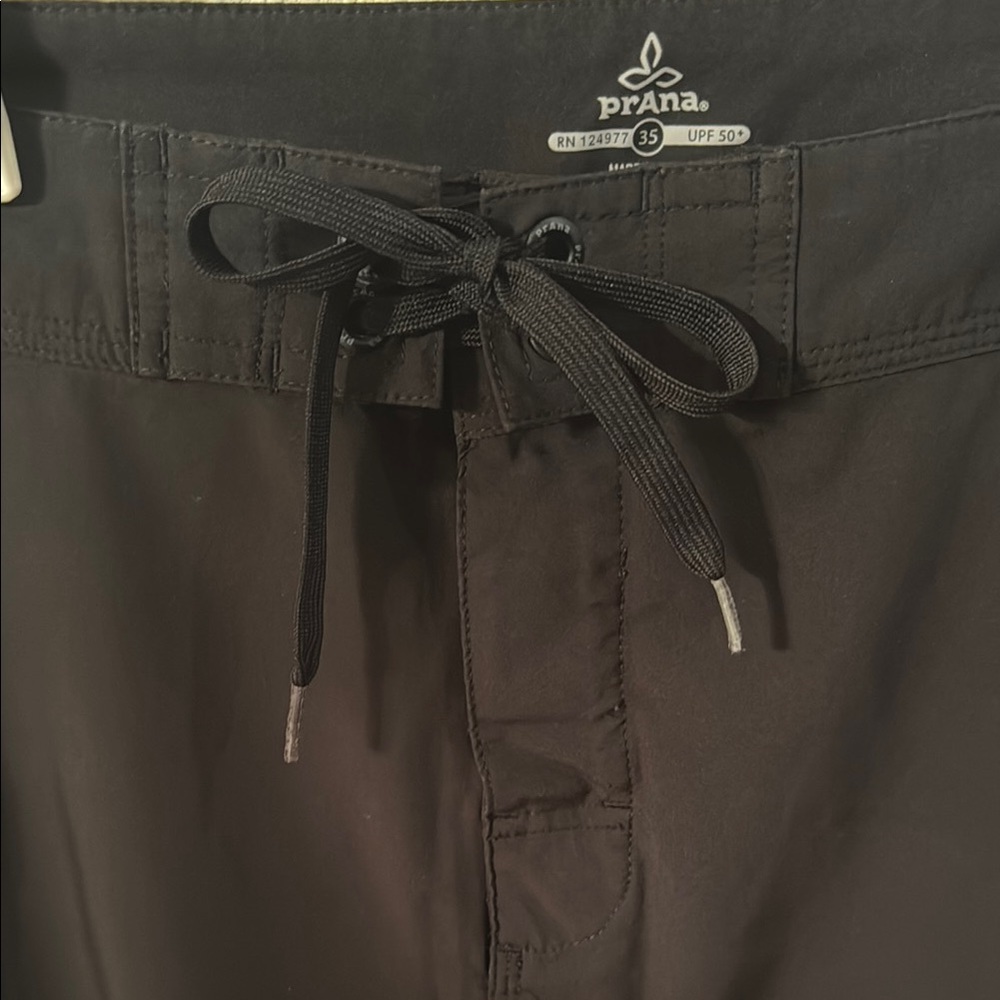 Prana Men's Board Shorts, Black, Used, Size 35 - Picture 4 of 8